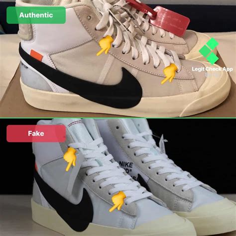 nike x off white blazer fake vs real|nike blazer off white check.